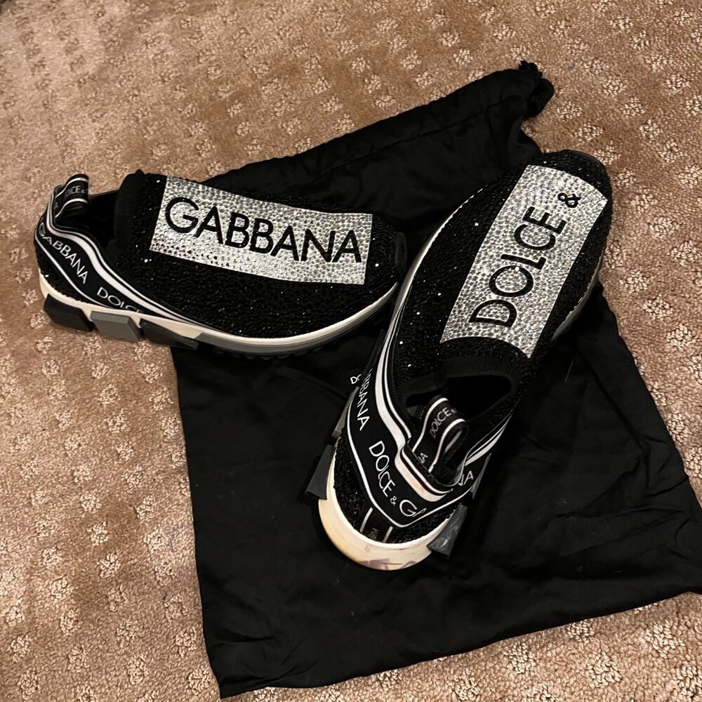 Dolce & Gabbana Women's Sorrento Crystal Slip On Sneakers